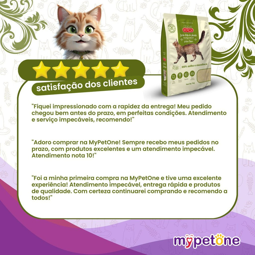 Areia Biodegradável para Gatos 4kg – Mais Higiene e Praticidade no Dia a Dia