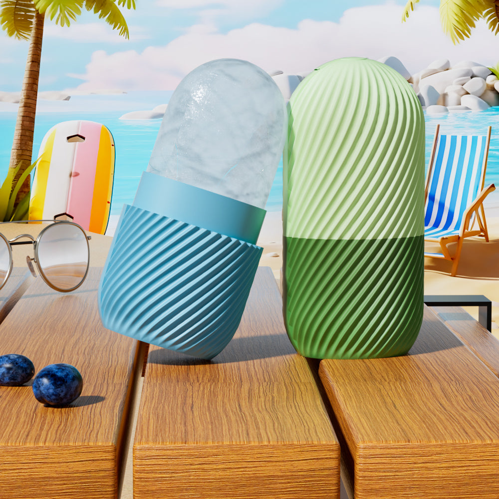 Rolinho Facial de Gelo Reutilizável – Menos Inchaço e Mais Frescor na Pele