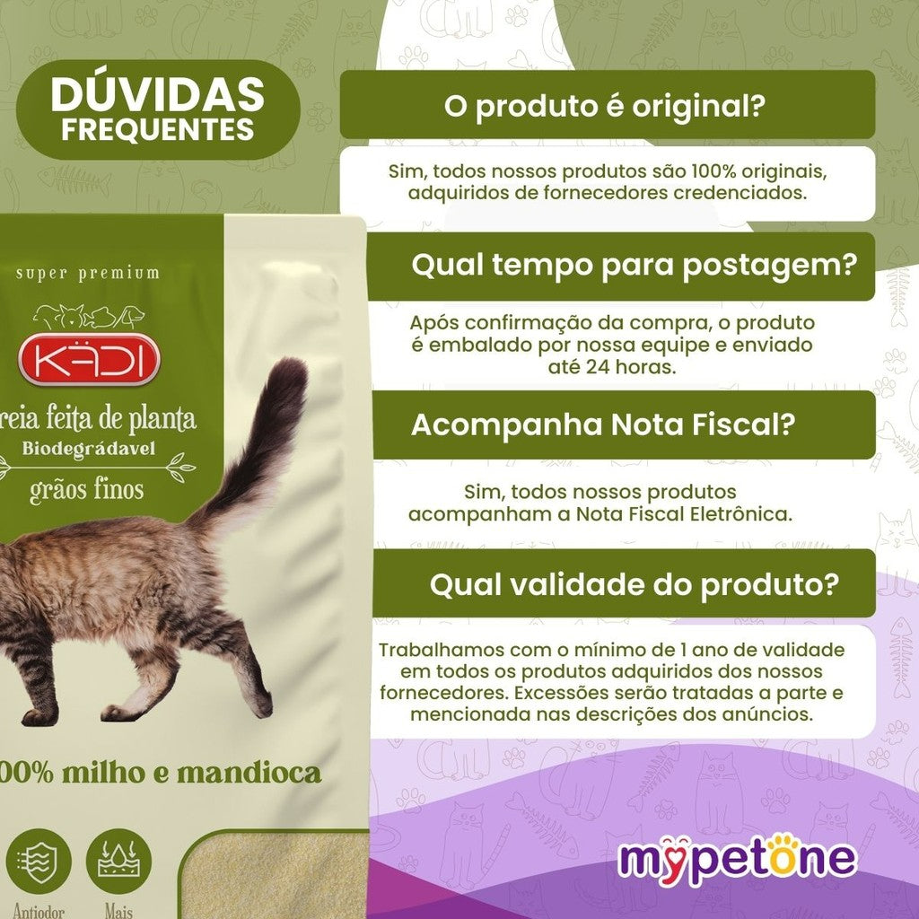 Areia Biodegradável para Gatos 4kg – Mais Higiene e Praticidade no Dia a Dia