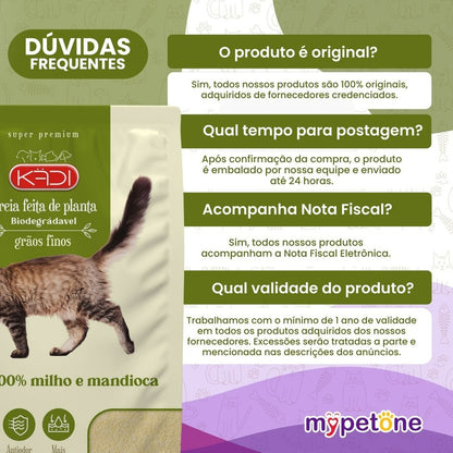 Areia Biodegradável para Gatos 4kg – Mais Higiene e Praticidade no Dia a Dia