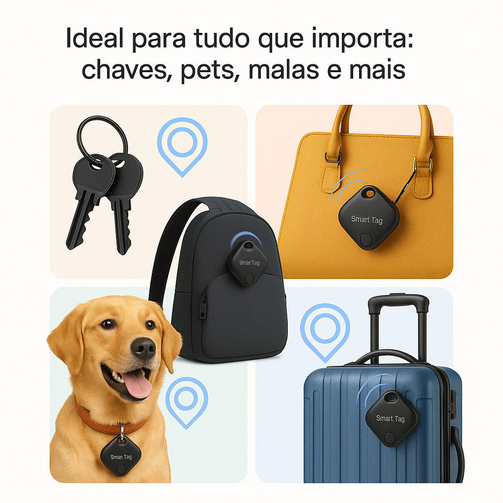 Rastreador Bluetooth para iPhone – Encontre Chaves, Bolsa e Pets em Segundos