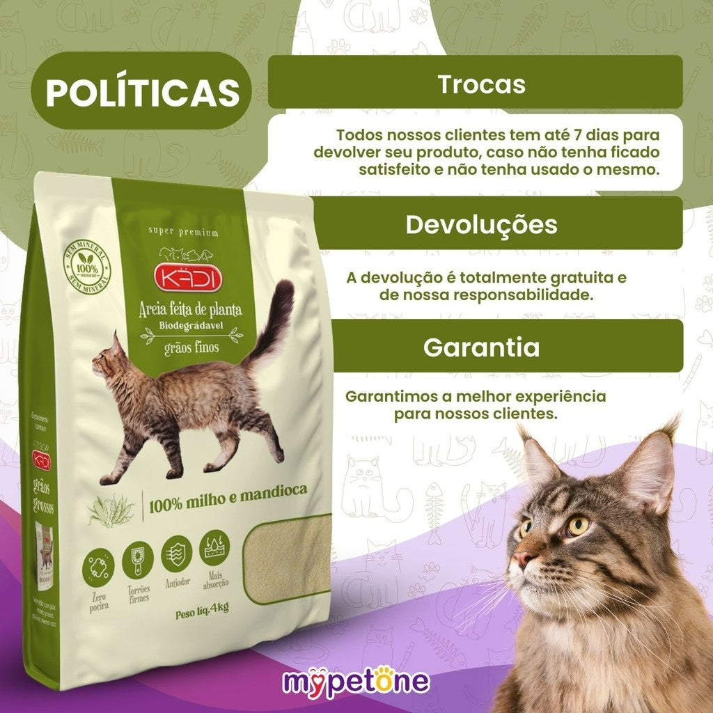 Areia Biodegradável para Gatos 4kg – Mais Higiene e Praticidade no Dia a Dia