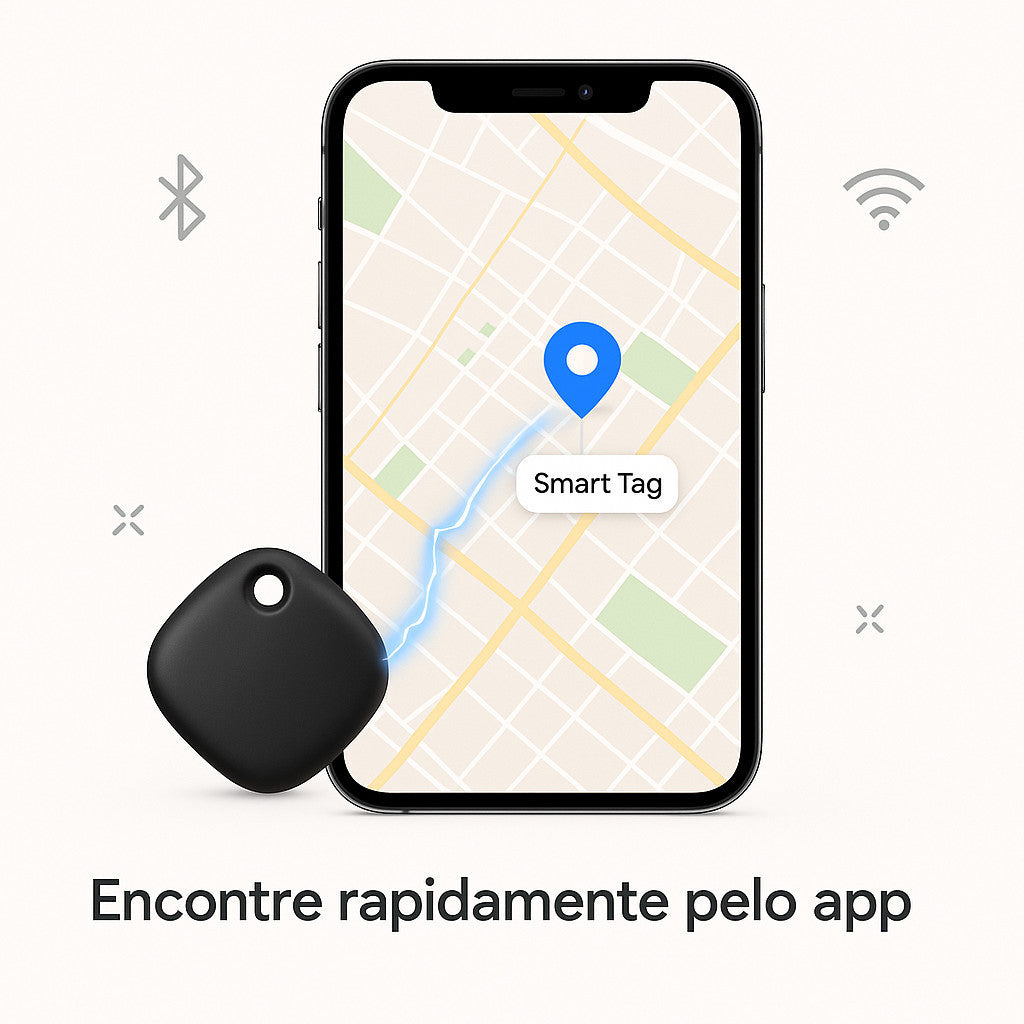 Rastreador Bluetooth para iPhone – Encontre Chaves, Bolsa e Pets em Segundos